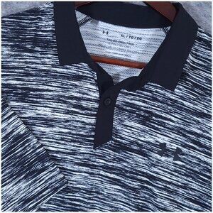 Under Armour UA Iso Chill ABE Twist Polo Shirt Mens XL Golf Loose Fit Space Dye